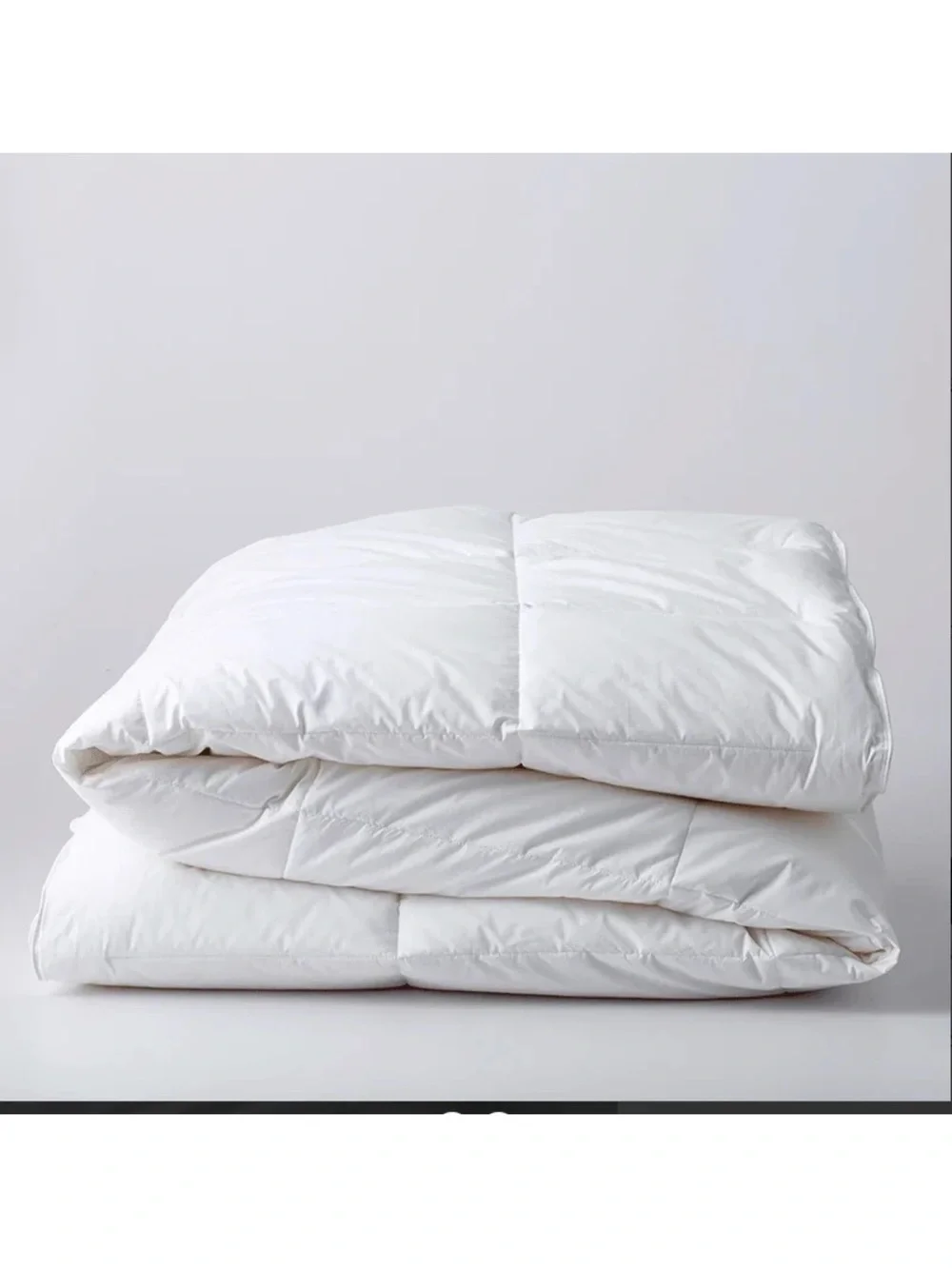 The Company Store Light Blue Box-Stitch Comforter Down Alternative
